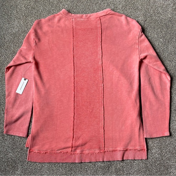 NWT PILCRO Sweatshirt, Women’s Size MED, Coral - ANTHROPOLOGIE - Picture 4 of 4